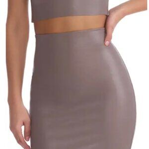 Commando Faux Leather Miniskirt (Ash /Grey color) -Size Small